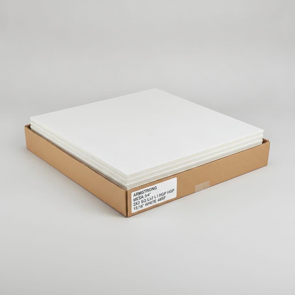 ARM MESA 3/4" 2X2 SQ L/I HGP 15/16" WHITE 48SF
